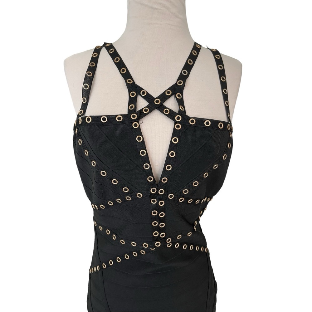 WOW COUTURE BLACK BANDAGE DRESS NEW Large - Picture 4 of 11